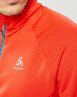 Clearance Odlo Pull col zippé Ceramicwarm rouge