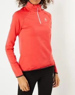 Femme Odlo Pull col zippé Ceramicwarm rouge