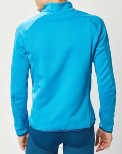Outlet Odlo Pull col zippé Ceramicwarm bleu