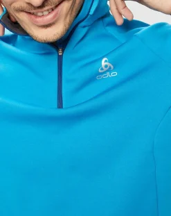 Outlet Odlo Pull col zippé Ceramicwarm bleu