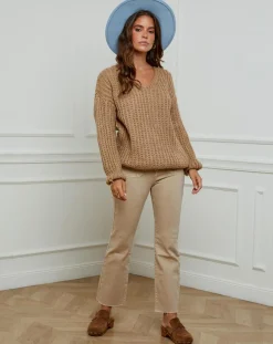 Outlet L'Armoire de Suzette Pull Constance camel