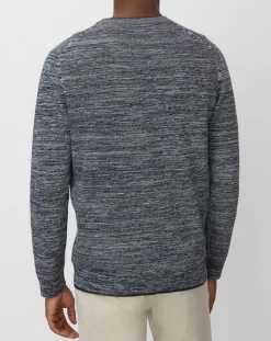 Homme Marc O'Polo Pull Coton Mouliné bleu