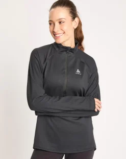 Outlet Odlo Pull de running 1/2 zip Zeroweight noir