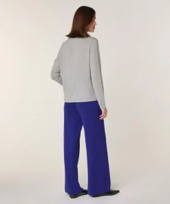 Rodier Pull Destin 100% Laine Col Satin gris clair