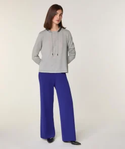 Rodier Pull Destin 100% Laine Col Satin gris clair