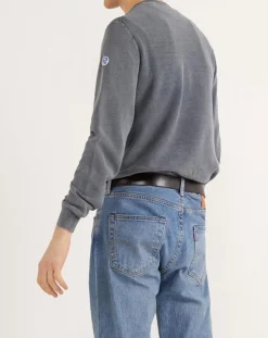 Homme North Sails Pull Délavé bleu gris
