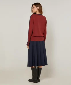 New Rodier Pull Elsa en Laine mélangée bleu denim