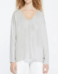 Femme Yerse Pull Elsa gris clair