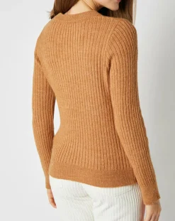 Hot An'ge Pull Emma en Maille mélangée camel