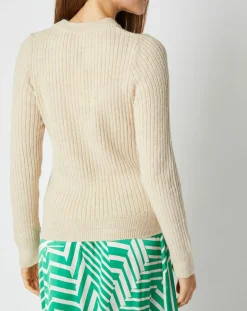 Hot An'ge Pull Emma en Maille mélangée beige