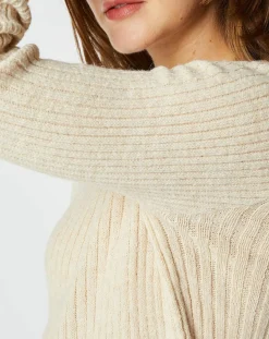 Hot An'ge Pull Emma en Maille mélangée beige