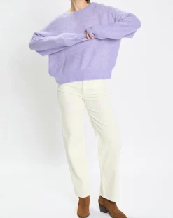 Online Marc O'Polo Pull en Alpaga & Laine mélangés gaufré violet clair