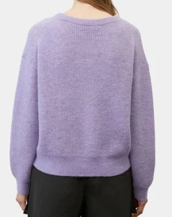 Online Marc O'Polo Pull en Alpaga & Laine mélangés gaufré violet clair