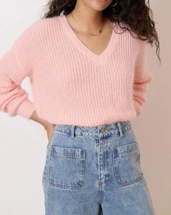 Outlet Garance Paris Pull en Angora mélangé Tiago rose