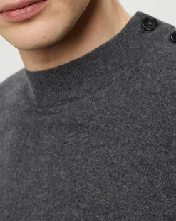 Homme Galeries Lafayette Pull en Cachemire & Laine Mesailor col rond gris foncé