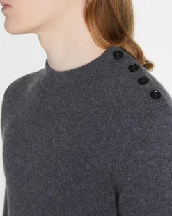 Homme Galeries Lafayette Pull en Cachemire & Laine Mesailor col rond gris foncé