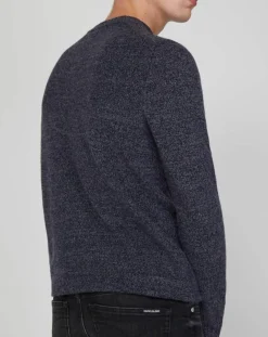 Sale Galeries Lafayette Pull en Cachemire & Laine Begood col rond bleu marine