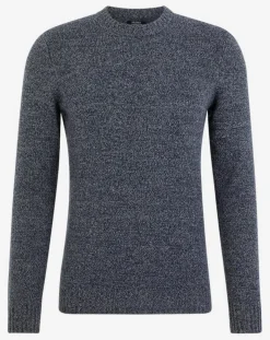 Sale Galeries Lafayette Pull en Cachemire & Laine Begood col rond bleu marine