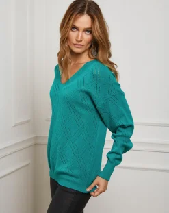 Best Fleur de cachemire Pull en Cachemire mélangé Abigael vert
