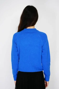 Femme C&Jo Pull en Cachemire mélangé boutons fantaisie royal