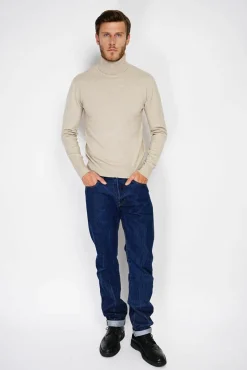 Online C&Jo Pull en Cachemire mélangé col roulé camel