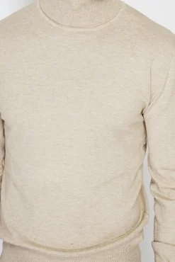 Online C&Jo Pull en Cachemire mélangé col roulé camel