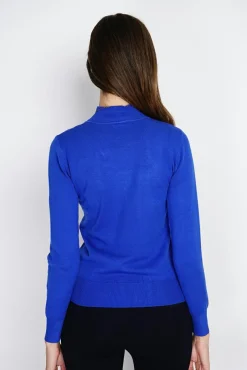 Femme Assuili Pull en Cachemire mélangé col montant royal