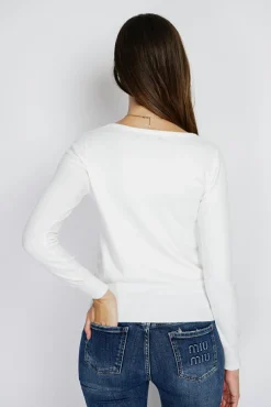 Outlet Assuili Pull en Cachemire mélangé col rond naturel