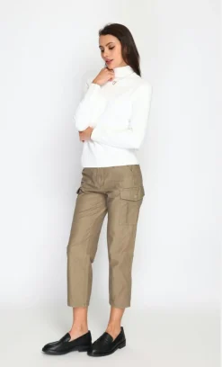 Femme C&Jo Pull en Cachemire mélangé col roulé fourré thermique naturel