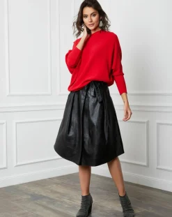 Discount Fleur de cachemire Pull en Cachemire mélangé Lena rouge