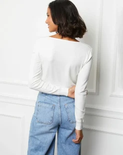 Clearance Soft Cashmere Pull en Cachemire mélangé Liah blanc