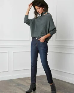 Femme Fleur de cachemire Pull en Cachemire mélangé Lena kaki