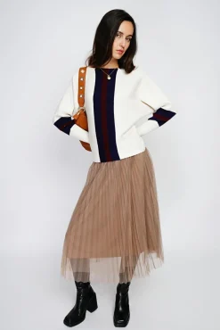 Femme Assuili Pull en Cachemire mélangé ras du cou naturel