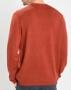 Homme Marc O'Polo Pull en Coton & Cachemire brique