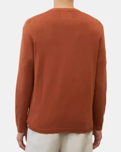 Homme Marc O'Polo Pull en Coton & Cachemire brique