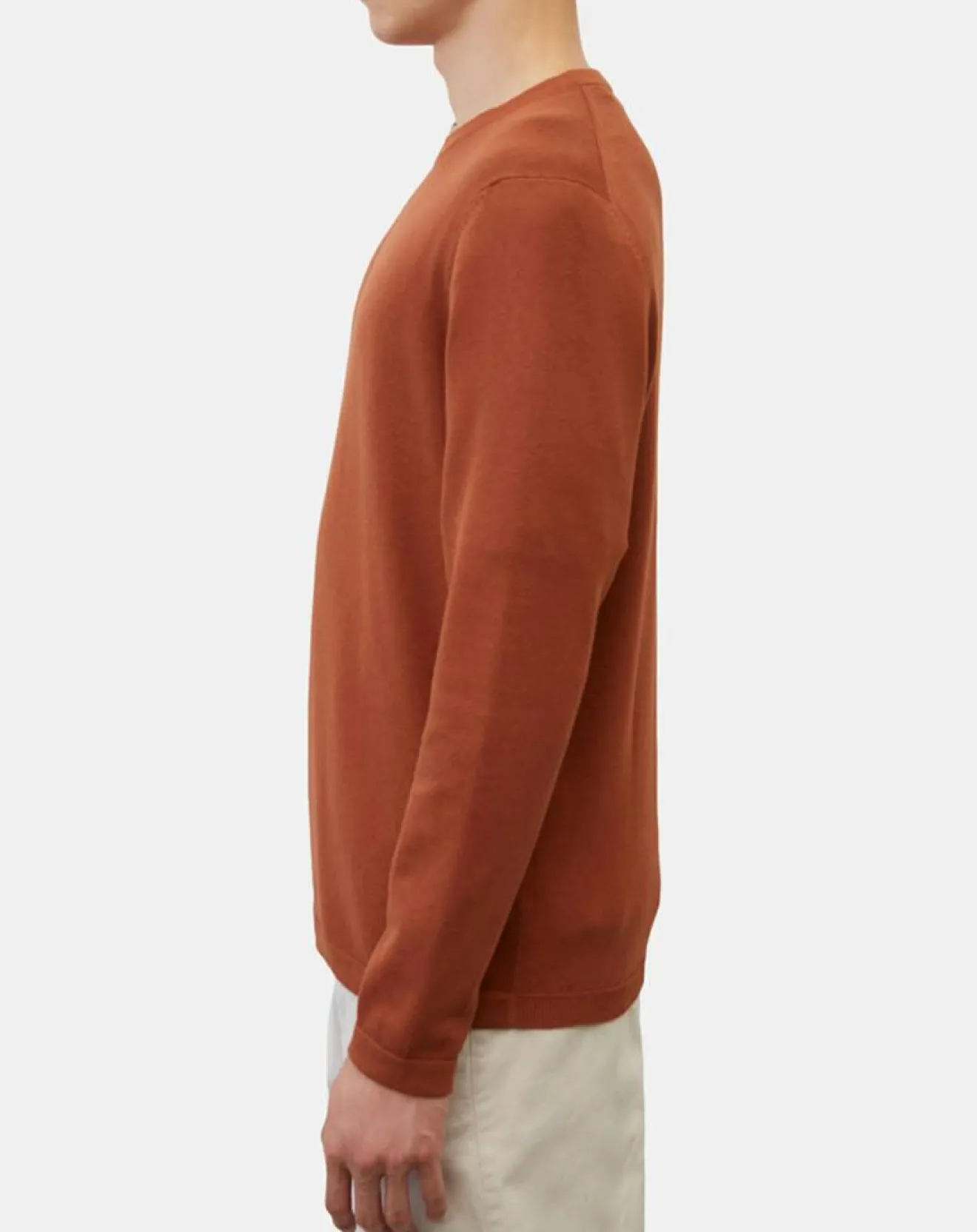 Homme Marc O'Polo Pull en Coton & Cachemire brique