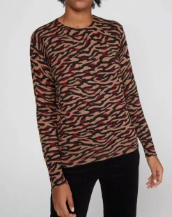 Best Galeries Lafayette Pull en Coton & Cachemire Nico col rond noir/marron