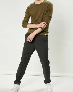 Homme Harris Wilson Pull en Coton & Laine Adelin kaki