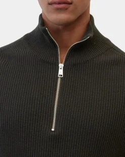 Homme Marc O'Polo Pull en Coton & Laine côtelé marron foncé