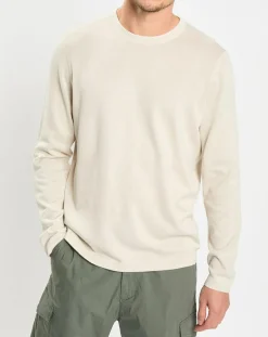 Homme Marc O'Polo Pull en Coton & Soie beige