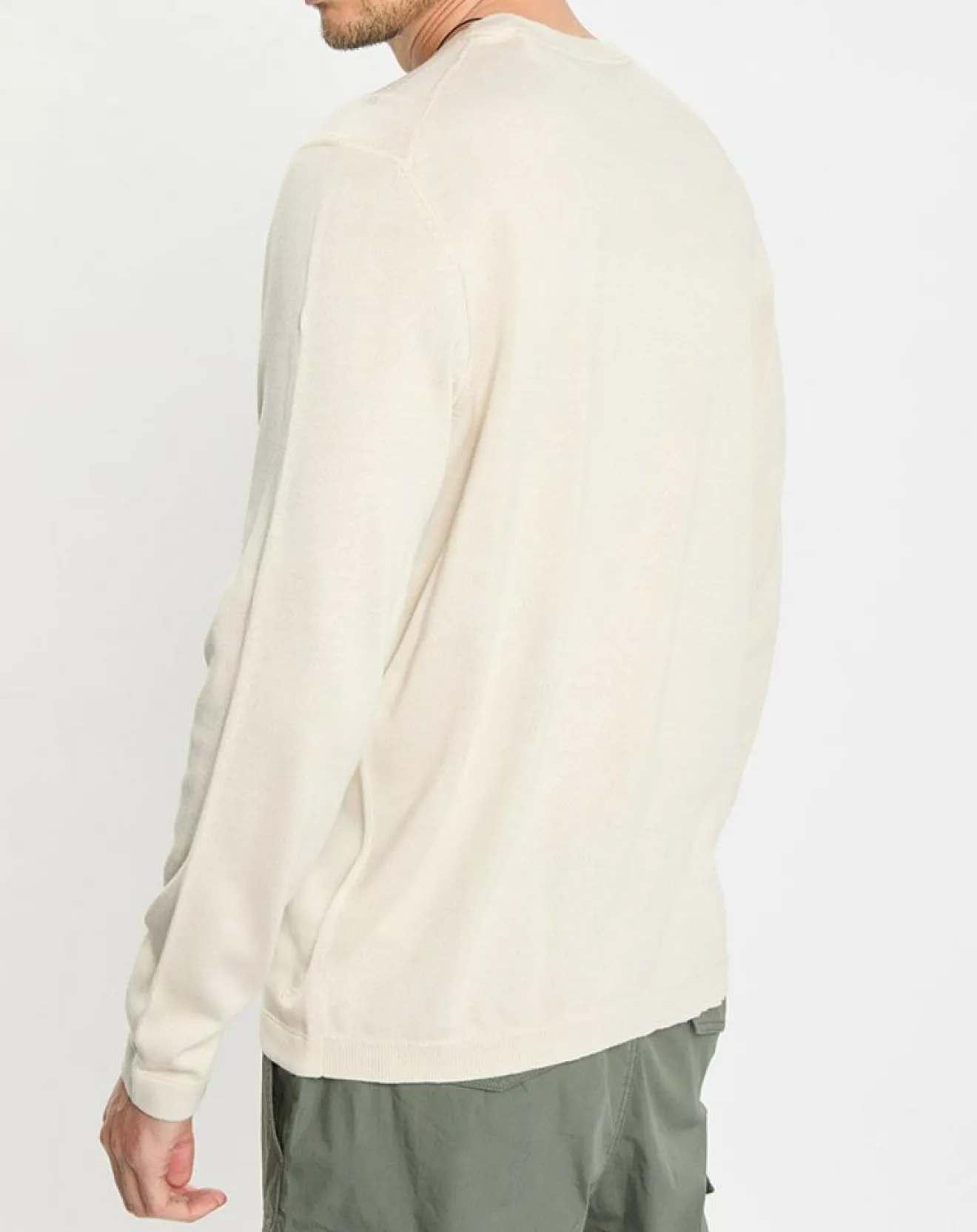 Homme Marc O'Polo Pull en Coton & Soie beige