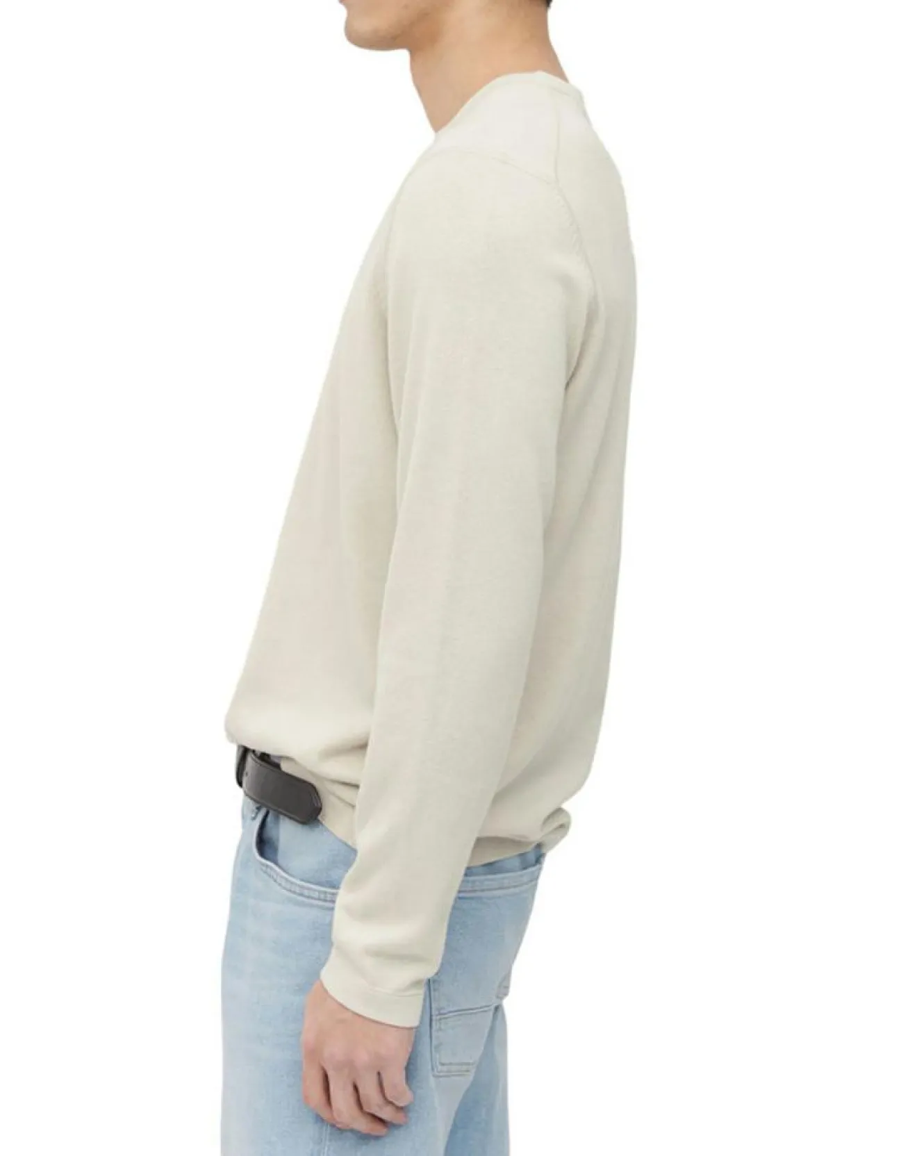 Homme Marc O'Polo Pull en Coton & Soie beige