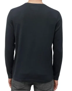 Homme Marc O'Polo Pull en Coton & Soie bleu marine