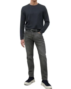 Homme Marc O'Polo Pull en Coton & Soie bleu marine