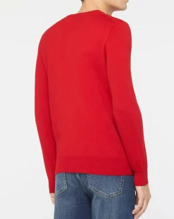 Outlet North Sails Pull en Coton Bio & Laine col rond rouge