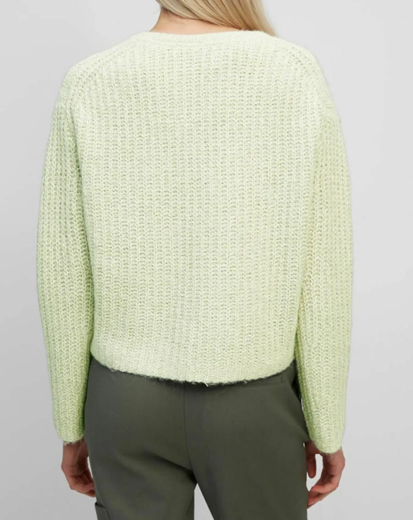 Online Marc O'Polo Pull en Coton, Laine & Alpaga mélangés Mouline vert clair