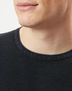 Sale Marc O'Polo Pull en coton piqué bleu nuit