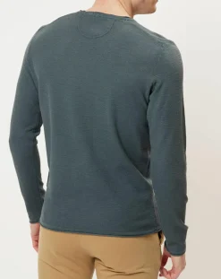 Homme Marc O'Polo Pull en coton piqué kaki