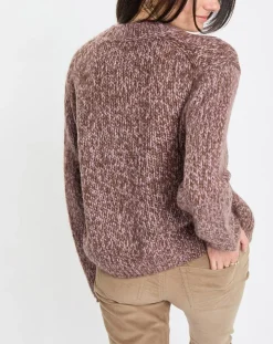 Online Marc O'Polo Pull en Laine & Alpaga mélangés marron