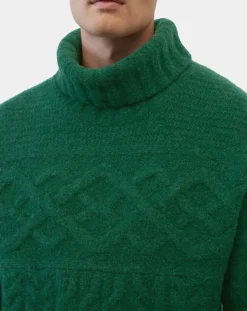Online Marc O'Polo Pull en Laine & Alpaga mélangés torsadé vert